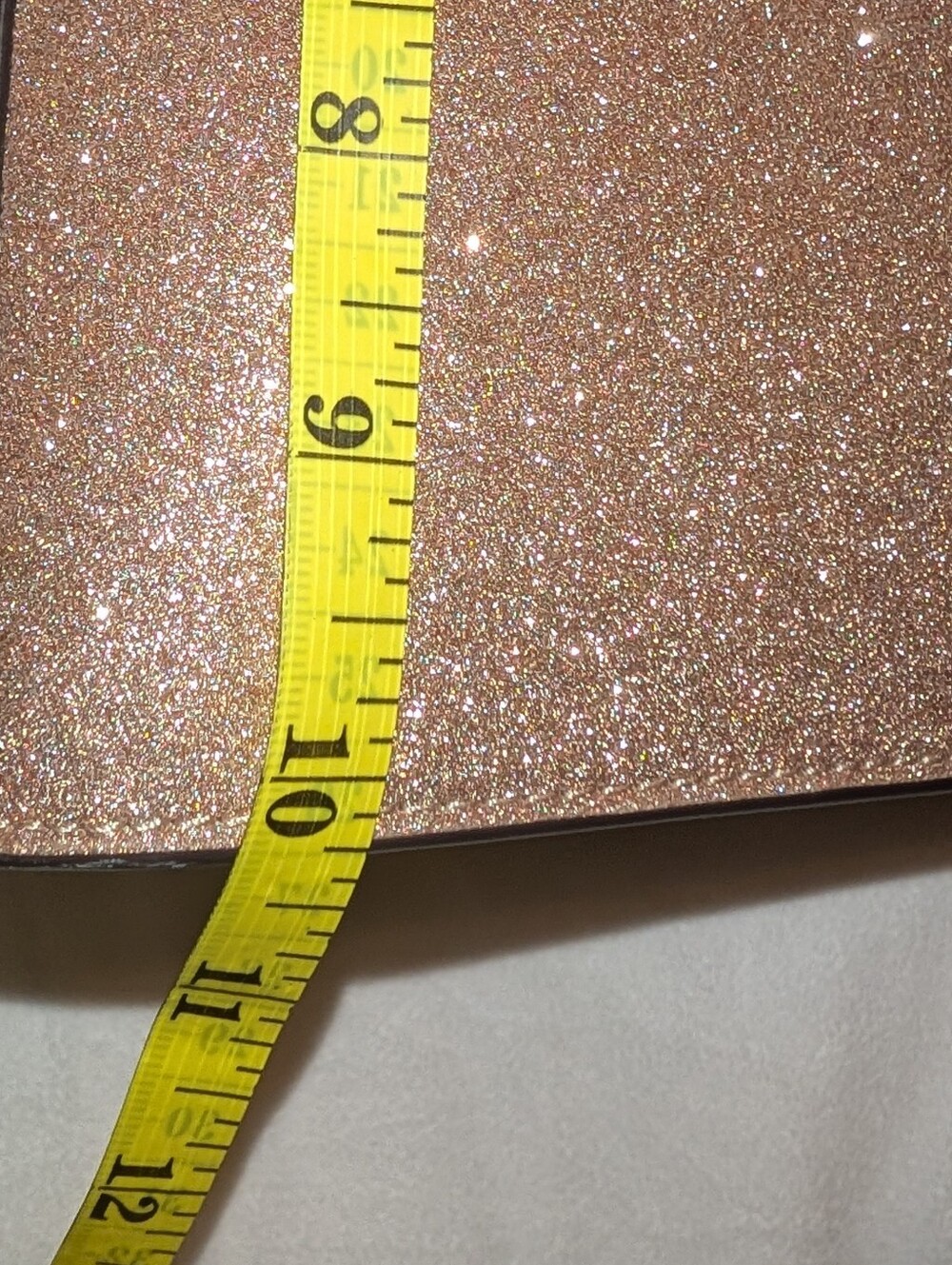 Kate Spade Glitter Tinsel Satchel Crossbody Rose Gold VGC - Picture 7 of 13